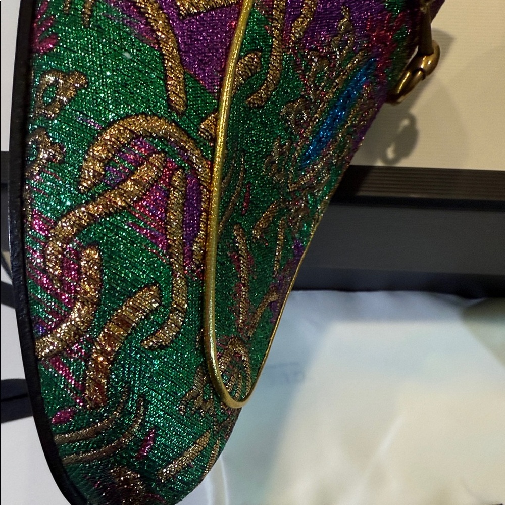 Gucci Women's Green and Purple Mules size 10 - Picture 10 of 13